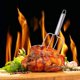 thumbnail image 3 of Juego de 2 tenedores de pavo de acero inoxidable. Levantan fácilmente pollo o jamón, tenedor de carne de cuatro agujas, tenedores de asar para tallar profesionales, 3 of 8