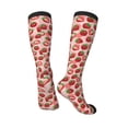 thumbnail image 4 of Daiia Sports Socks Cute Strawberry Printed Novelty Crew Socks for Men Women Knee High Socks Cotton Socks Soft & Breathable Support Unisex Socks, 4 of 9