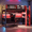 Red, variant on Twin Size Wood Loft Bed with Desk, Multi-Storage Shelves, Side Storage Rack and RGB LED Light, Loft Bed with USB Charging Ports, No Box Spring Needed,Blue