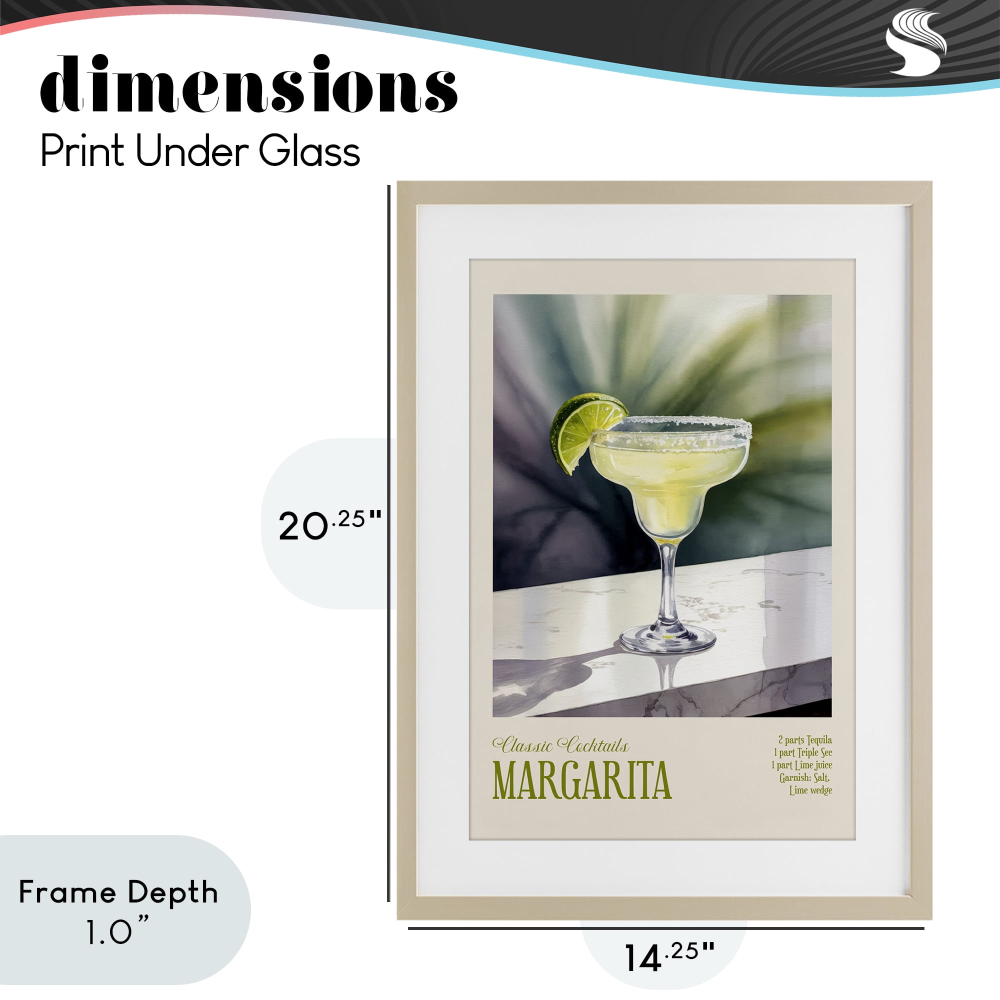 Stupell Industries Margarita on Marble Birch Framed Print Under Glass, design by Andreas Magnusson