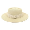 thumbnail image 1 of Sonducket Sombrero de paja de verano de ala ancha, informal, transpirable, para acampar, pescar, viajar, playa, moda, tapa plana, gorra protectora solar Sombreros Beige NO11 Sonducket AP012495-12, 1 of 6