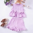 thumbnail image 2 of WXFAZCVU Girls Summer Outfits Baby Girl Clothes Ruffle Tank Tops Cute Short Set Going Out Size 6-9 Months, 2 of 4