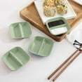 thumbnail image 5 of Wheat Straw Seasoning Dish - Japanese Style Dual Compartment Sauce & Vinegar Plates, Eco-Friendly Small Serving Dishes for Pickled Vegetables and Condiments, 5 of 6