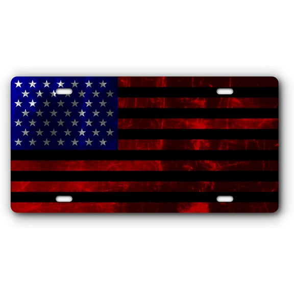 Patriotic Vanity Aluminum License Plate for Front of Trucks and Cars - Made in The USA - Universal Fit (1776 Eagle)