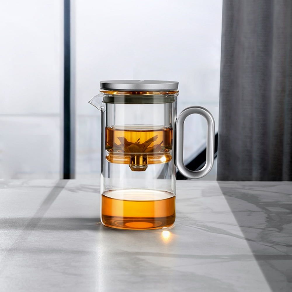 Heat-Resistant Glass Teapot, Magnetic Switch, Gunmetal 500ml