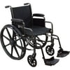 Roscoe Medical Lightweight Steel Wheelchair For Adults With Flip Back Desk Arms, 300 lb Capacity