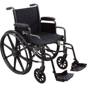 Roscoe Medical Lightweight Steel Wheelchair For Adults With Flip Back Desk Arms, 300 lb Capacity