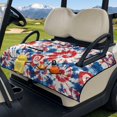 thumbnail image 3 of Whosucclay Tie Dye Spiral Pattern Golf Cart Seat Cushion Cover, 51.18 x 30.3 inches 4 Storage Pockets Golf Cart Seat Cover with Easy to Install and Remove, 3 of 9