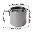 thumbnail image 2 of Taza De Caf Con Aislamiento De Acero Inoxidable 304, Termo De Doble Capa, Taza De Viaje Con Asa De 355 Ml Y Dise O Elegante, Ideal Para Oficina, Mantiene Las Bebidas Calientes O Fr as, 2 of 7