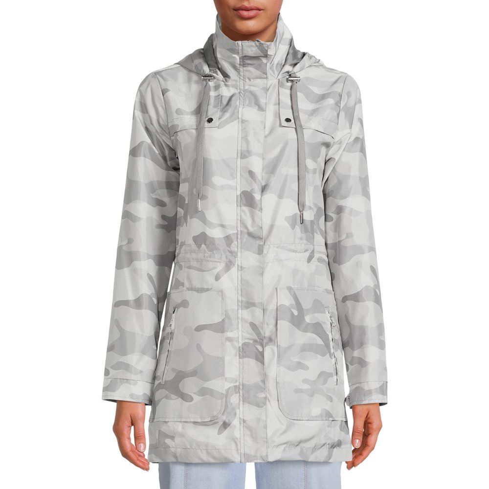 Me Jane Women's Camo Rain Jacket with Hood