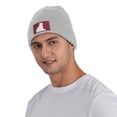 thumbnail image 5 of LNWH Knitted Acrylic Hat, Minimalist White Cat Pattern Winter Beanie Hat for Cold Weather, Gray, 5 of 8
