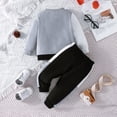 thumbnail image 4 of NIEWTR Toddler Baby Boy Girl Fall Clothes Long Sleeve Sweatshirt Tops and Pants Set 2Pcs Winter Outfits Fall Winter Set for 0 6 12 18 24 M 1t 2t 3t 4t 5t 6t,Grey,6-12 Months, 4 of 7
