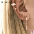 thumbnail image 5 of 925 Sterling Silver Long Chain Tassel Drop Earrings for Women - Crystal Zircon Star Perforation Earrings, Fine Jewelry, 5 of 66