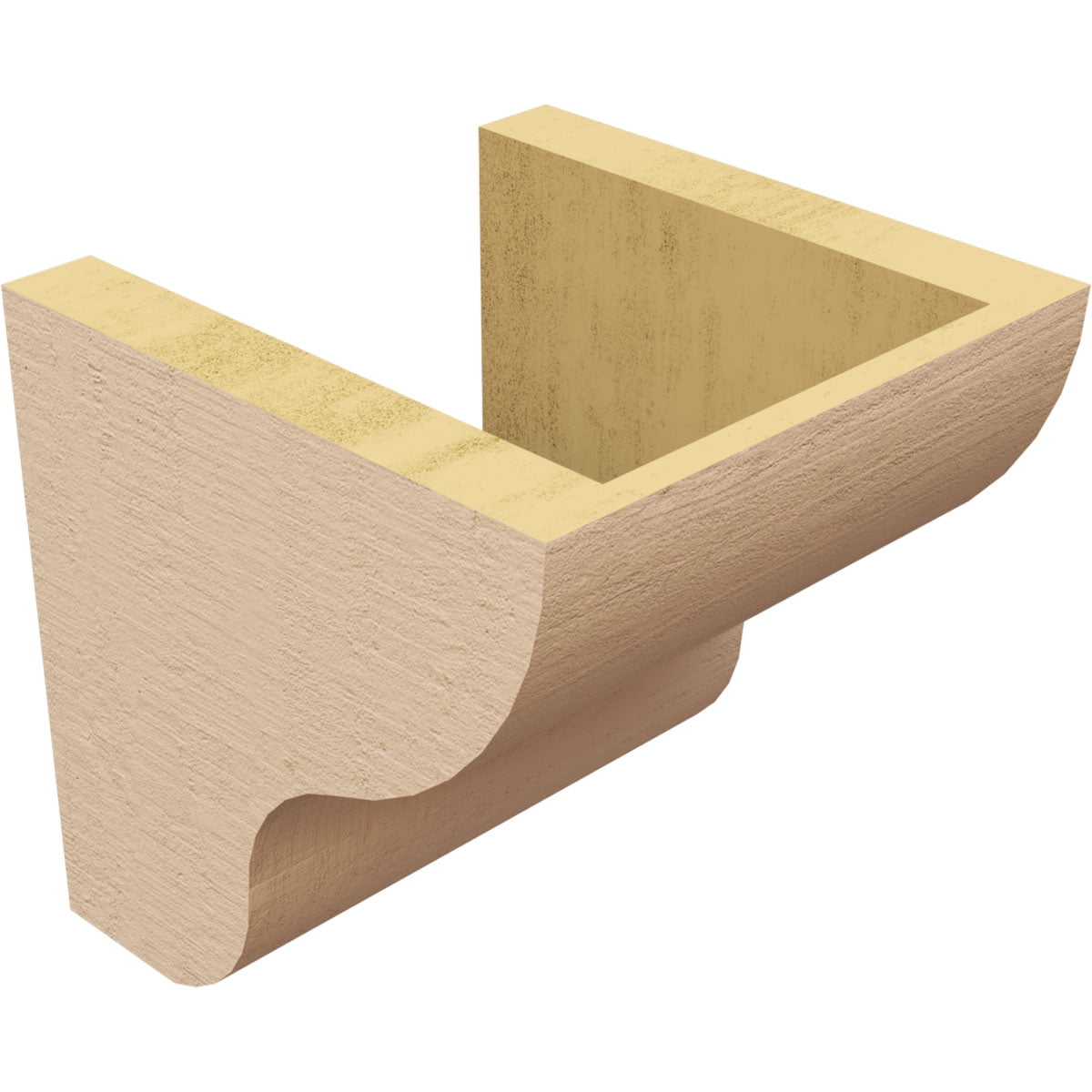 7"W x 7"D x 7"H Wide Greensboro Rough Cedar Woodgrain TimberThane Corbel, Primed Tan