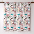thumbnail image 4 of Levtex Home - Santa Claus Lane Quilt Set - King Quilt (106x92in.) + Two King Pillow Shams (36x20in. ) - Christmas Script - Red, Teal, Yellow, Green, Black and White - Reversible, 4 of 6