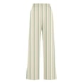 thumbnail image 5 of FUNUONY Wide Leg Pants for Women High Waisted Palazzo Pants Work Casual Flowy Loose Trousers with Pockets Women's Simple Plaid Wide Leg Casual Pants Sports Pants Loose Running Pants Light Green 3Xl, 5 of 5