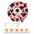 thumbnail image 6 of 15 Inch Round Placemats Set of 4, Red Geometric Moroccan Non Slip Heat Insulation PP Table Mats, Abstract Art Red Ombre Modern Washable Place Mats for Kitchen Dining Party Table Decor, 6 of 7