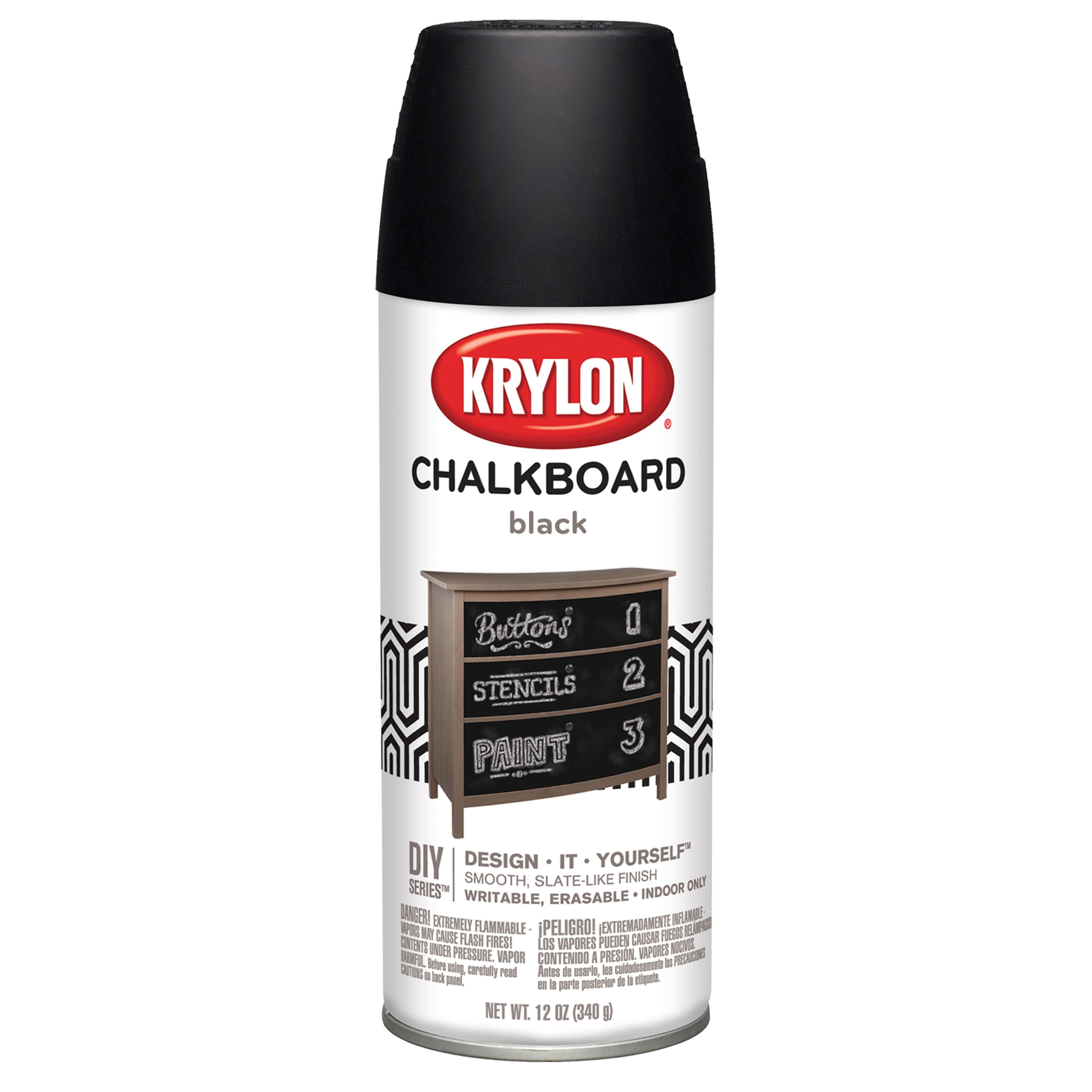 Krylon Chalkboard Spray Paint, 12 oz., Black
