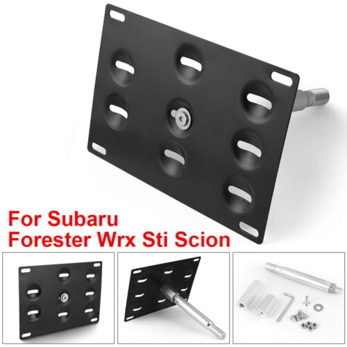 Bumper Tow Hook License Plate Mount Bracket Holder For Scion FRS Subara BRZ WRX