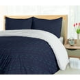 thumbnail image 5 of Ambesonne Abstract Duvet Cover Set, Green Bird Footprints Art, 2-Calking, Navy Blue and Teal, 5 of 6