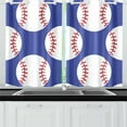thumbnail image 2 of Mkhert Baseball Blackout Window Curtain Kitchen Curtain 26X39 Inch, 2 Panels, 2 of 3