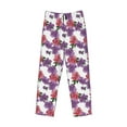 thumbnail image 6 of Uemuo Peonies Pattern Men's Wide Leg Palazzo Lounge Pants with Pockets Light Weight Loose Comfy Casual Pajama Pants-, 6 of 9