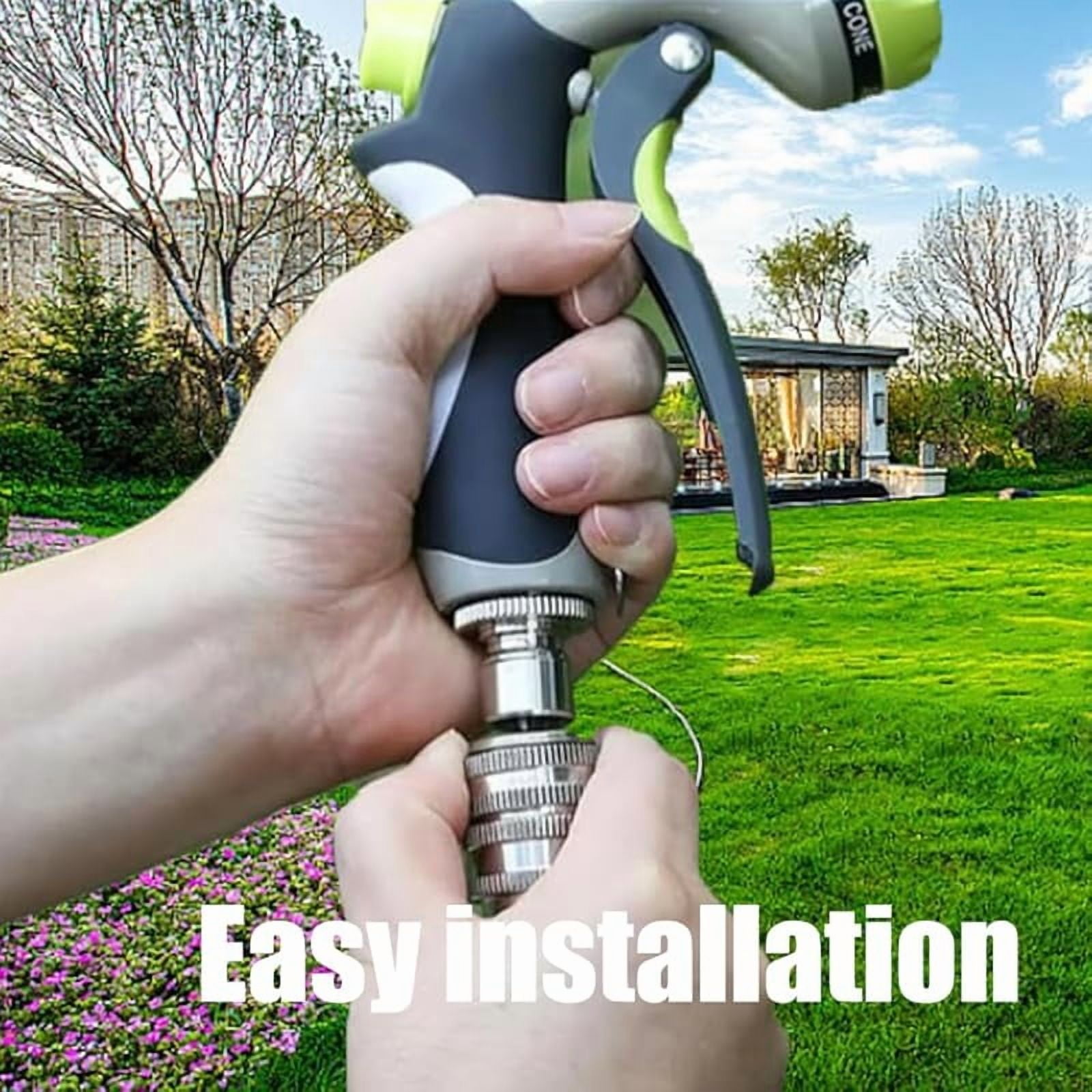 Novealcrbe Stainless Steel Garden Hose Quick Connect Fittings Set, 3/4 Inch Water Hose Quick Connect Fittings, Heavy Duty Quick Release Connector, Universal Fit for Garden Hose & Sprayers (3 Sets)