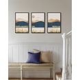 thumbnail image 4 of SHENIFY Bohemain Mountain Landscape Canvas Wall Art 16x24in3pcs Black Framed Watercolor Nature Artwork Painting Boho Farmhouse Rustic Room Decor for Bedroom Living Room, 4 of 7