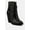 Black, variant on CAT-TRACK Black Leather Ankle Boots