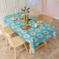 thumbnail image 3 of Blue Daisy Flower Pattern Rectangle Tablecloth 60"x102",Waterproof Polyester Rectangle Table Cloth, Wipeable Spillproof Polyester Tablecloth for Dining, Camping, Indoor and Outdoor, 3 of 6