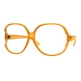 thumbnail image 1 of Womens Oversize Exposed Lens Butterfly Granny Plastic Eyeglasses Orange, 1 of 4