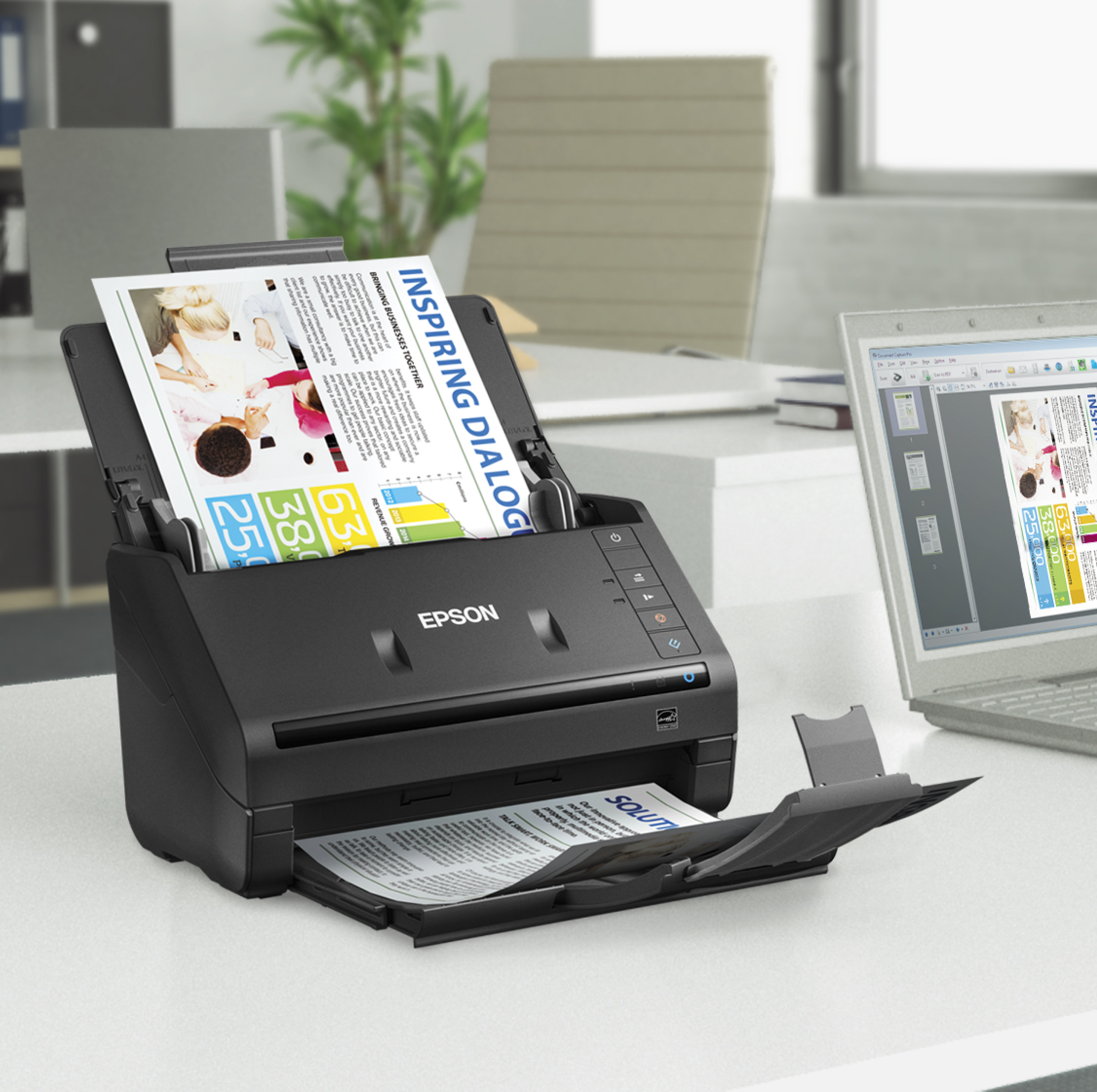 Epson WorkForce ES-400 Color Duplex Document Scanner for PC and Mac, Auto Document Feeder (ADF) - image 6 of 7