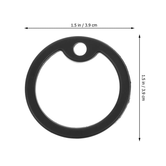 Clispeed Black Dog Tags Protector Silicone Rubber 8Pcs Noise Reduction for Pet Collar