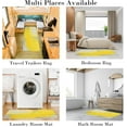 thumbnail image 6 of 2 Pieces Kitchen Rugs, Abstract Anti Fatigue Non Slip Foam Cushioned Grey and Yellow Art Painting Comfort Indoor Floor Mat Runner Rug Set for Laundry Office Sink Bathroom (17"x48"+17"x24"), 6 of 6