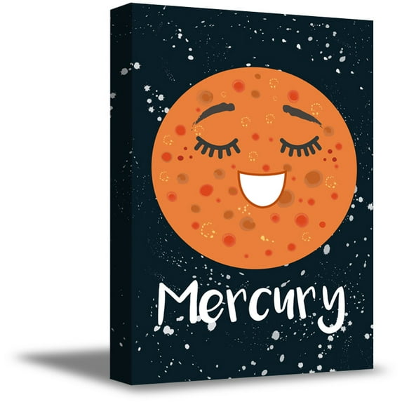 Awkward Styles Planets Canvas Wall Art Mercury Home Decor Prints
