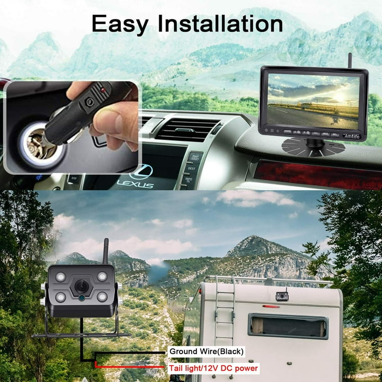AMTIFO A7 HD 1080P Digital Wireless Backup Camera With Inch, 43 OFF