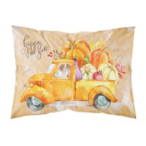 Carolines Treasures CK2648PILLOWCASE Fall Harvest Brittany Spaniel Fabric Standard Pillowcase Standard multicolor