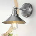 thumbnail image 5 of JONATHAN Y July 7.88" 1-Light Industrial Farmhouse Metal Vanity Light, Nickel, 5 of 8