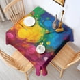 thumbnail image 2 of Colorful Abstract Pattern Square Tablecloth,Waterproof Square Table Cover,Wipeable Spillproof Washable Table Cover for Home Kitchen Party Decor 52"x52"(132x132cm), 2 of 6