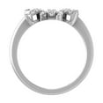 thumbnail image 3 of Araiya Fine Jewelry 10K White Gold Round-shape Lab Grown Diamond Bow Tie Heart Band Ring (1/6 Cttw, D-F Color, VS1 Clarity) Size 8.5, 3 of 6