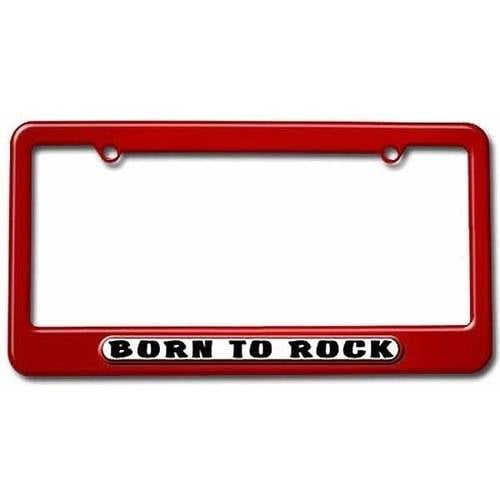 Born to Rock License Plate Tag Frame, Multiple Colors