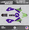 Purple, variant on Kalair GFX Graphics Kit for Kawasaki KLX125 (2003-2007) Lancaster Series
