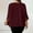 #527-Wine, variant on Women's Three-Quarter Sleeve Cardigan - Solid Color Lightweight Knit Open Front Sweater - Casual Spring Fall Layering Piece for Everyday Wear