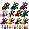 thumbnail image 2 of Juego Super Yoshi Luigi Wario Bros Película Personaje Con Mario Kart Figura De Bloque De Construcción Niños Coleccionar Plástico MOC Juguete KF6186A, 2 of 4