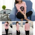 thumbnail image 6 of Cdar Fashion Women Cartoon Animal Print Long Sleeves O Neck Casual Long Pajamas Pants Set, 6 of 7