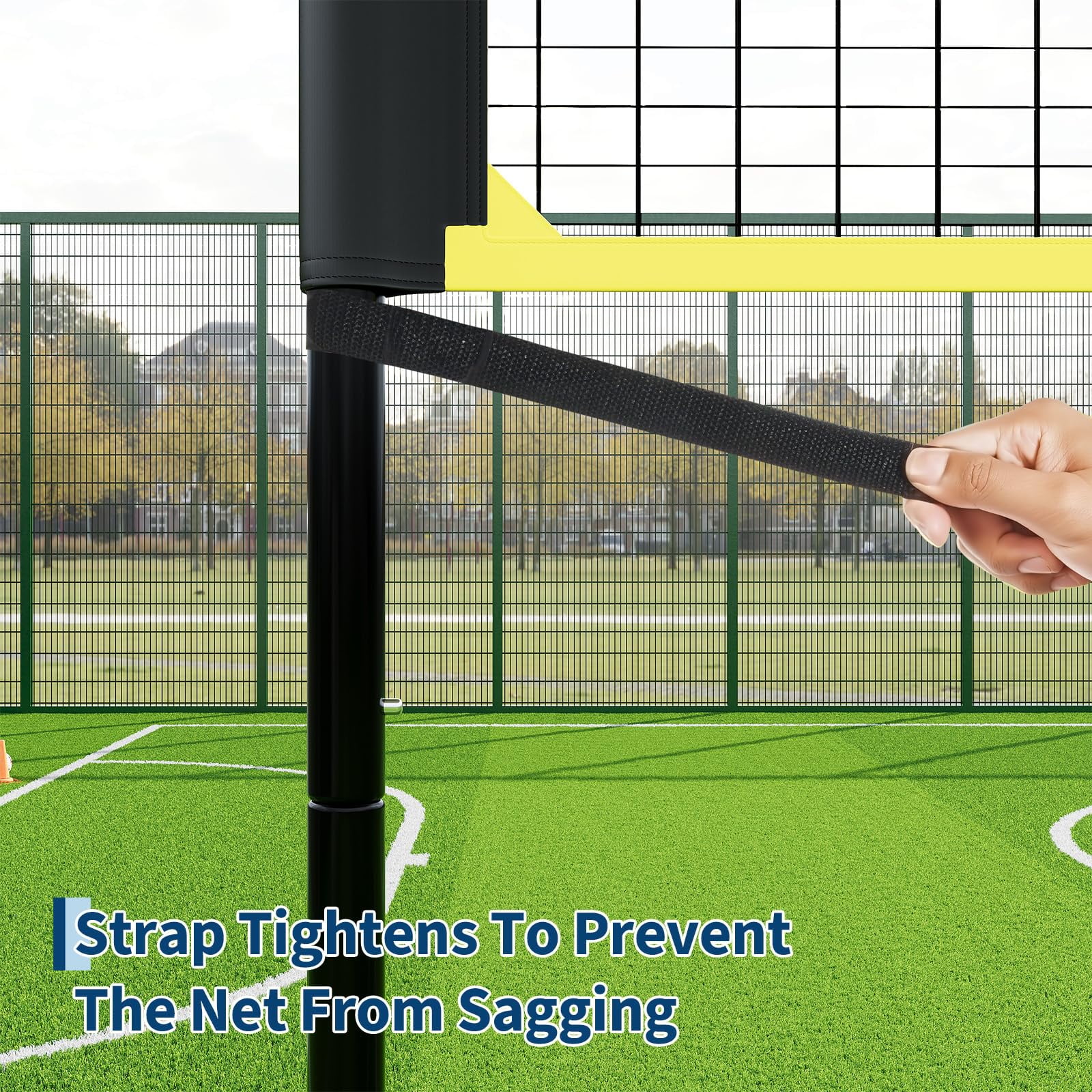 Ataucjin Volleyball Net, 12Ft/32Ft Portable Backyard Volleyball Net,Adjustable Height, Heavy-Duty Frame, Freestanding Design,Portable Outdoor/Indoor Volleyball Set with Carry Bag