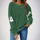 thumbnail image 1 of Ailaofu Women's Ghost Skull Crop Sweatshirt Fall Halloween Long Sleeve Pullover Spooky Season Sweatshirt, 1 of 4