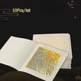thumbnail image 3 of 10pcs 24k Gold Foil Edible Gold Leaf Sheets For Diy Cake Decoration Arts Crafts, 3 of 5