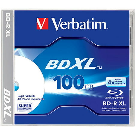 Verbatim BD-R XL 100GB 4x Speed Blu-ray Disc, 1-Pack
