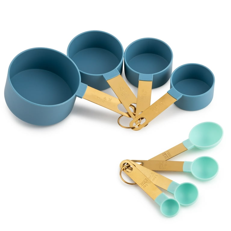 22-Piece Stainless Steel Measuring Cups and Spoons Set in Country